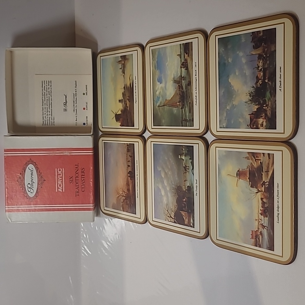 Pimpernel Acrylic 6 traditional coasters